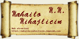 Mahailo Mihajličin vizit kartica